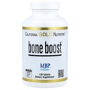 California Gold Nutrition Bone Boost Supplément, Soutien à la santé des os, Mélange de nutriments avec le calcium et la vitamine D, Végétarien Friendly, sans gluten, non-OGM, 120 comprimés