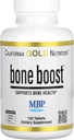 California Gold Nutrition Bone Boost Supplément, Soutien à la santé des os, Mélange de nutriments avec le calcium et la vitamine D, Végétarien Friendly, sans gluten, non-OGM, 120 comprimés