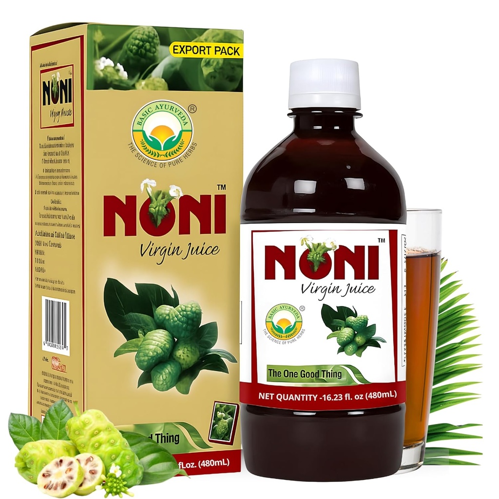 BASIC AYURVEDA Noni Jus de fruits vierges $ 16,23 Fl Oz (480ml) $ Jus ayurvédique pur et biologique pour la santé et le bien-être