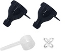 Conteneur de poudre de protéines 2pack pour aller entonnoirs de supplément portable avec boules de bouteille Shaker et récipient de distributeur portable Spoon pour la condition physique et le voyage en cours de route solution de stockage et de remplissage