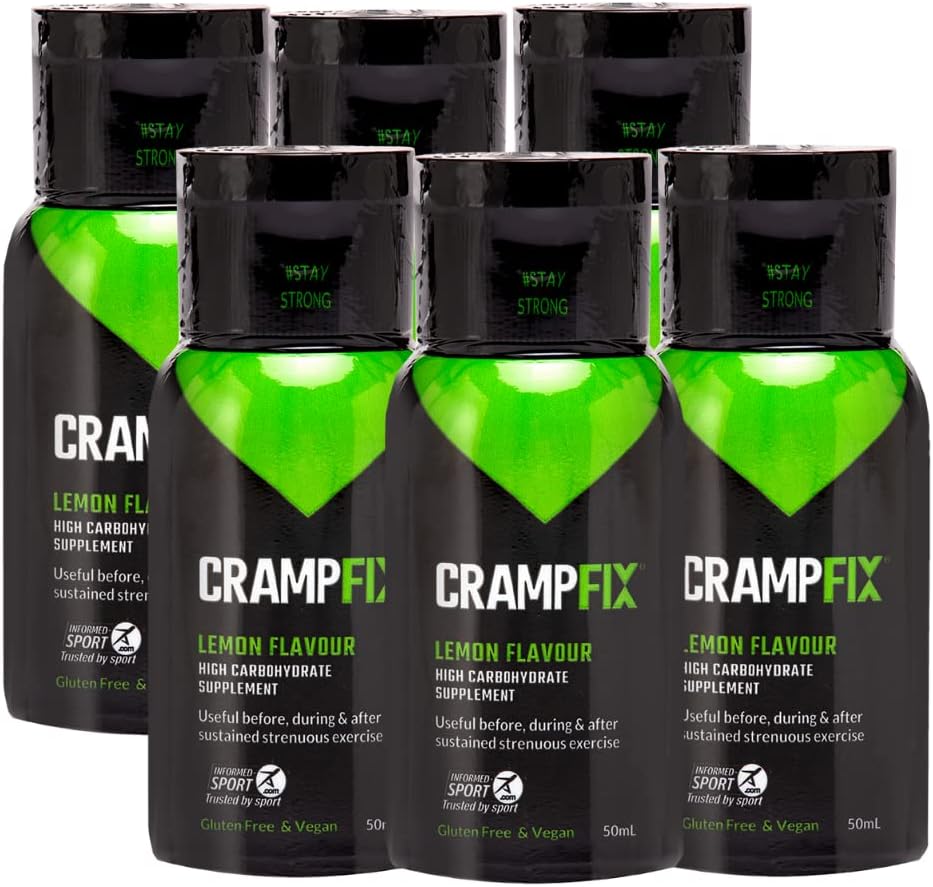 Sports Shot, prévient et soulage les crampes musculaires, jambe, veau, crampes à hamster, 6 packs de bouteilles de pression multi-servir Tous les citrons naturels