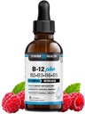 B12 Supplément complexe de vitamine B liquide - Supplément complexe de vitamine B - 2 mois d'approvisionnement - Supplément de soutien énergétique - Vegan - Non-OGM - Sans gluten - 2 Fl Oz