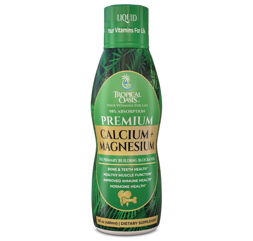 Supplément de magnésium de calcium liquide Premium Promote des os forts et des dents saines.