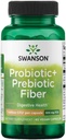 Swanson Fibre prébiotique + probiotique - Supplément naturel favorisant le système digestif et le soutien immunitaire de la santé - Aides Régulière et santé de l'IG - (60 capsules, 500 millions d'UFC chacune)
