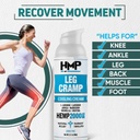 Soutien de la crampe des jambes 2000mg Crème de chanvre Relief maximum de résistance pour les jambes Calf, genou, pied w Magnésium Arginine Lavande Menthol Fabriqué aux États-Unis Formule naturelle 2.1oz