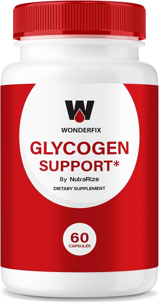 Wonderfix Glycogen Support Capsules - Officiel Wonderfix Glycogen pour maintenir des niveaux stables en santé, Glycogen Support Supplément diététique avancé de sang, Wonder Fix Formule Avis (60 Capsules)