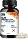 Magnésium l-thréonate avec vitamine D3 et zinc pour le sommeil, fonctions musculaires, équilibre électrolytique et immunosupport I sans gluten, non OGM, 90 capsules végétariennes