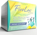 Global Health Trax GHT - FiveLac Lemon Probiotic Powder Drink Mix, Probiotics for Women, Men, Kids - Smooth Digestive Support & Elimination – Relieve Constipation & Gas - 60 Packets, 3.18 Oz, Non-OGM