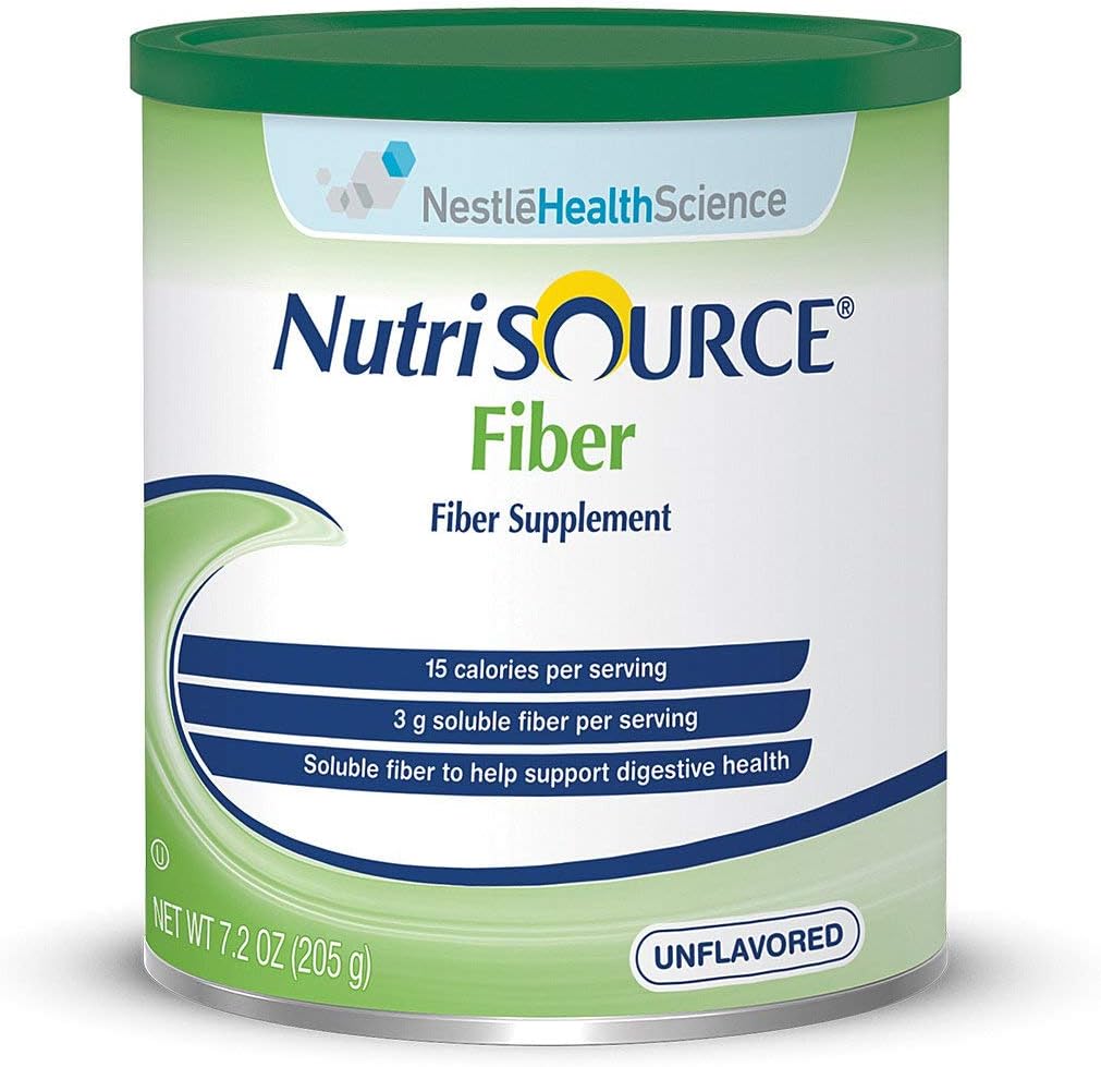 Supplément oral fibre nutrisource non aromatisée 7,2 oz. Poudre de boîte vendue par chaque