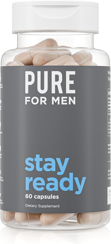 Pure pour les hommes Nettoyage original Restez prêt Supplément de fibre (en anglais seulement) Aide à promouvoir la régularité digestive