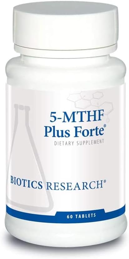 Recherche en biotique Recherche en biotique 5-MTHF Plus Forte - La santé cérébrale favorise l'humeur calmante et la production de sérotonine 60 capsules