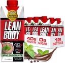 Labrada Lean Corps prêt à boire Chocolate de menthe, 40g de protéines, mélange de lactosérum, 0 sucre, sans gluten, 22 vitamines et minéraux, (carton recyclable et couvercle - boîte de 12) LABRADA