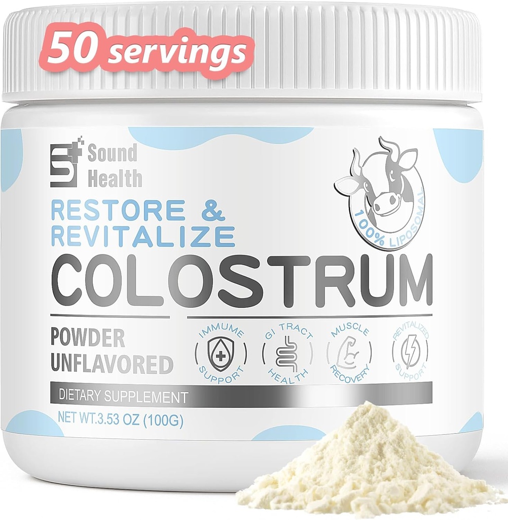Poudre de supplément de colostrum pour les humains - Supplément de colostrum biologique pour la santé de la peau, la croissance des cheveux, la beauté - Non aromatisé (73 portions)