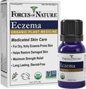 Forces de la nature Eczéma contrôle, soulagement de la peau sensible, sèche et démangeaisons, soins de la peau sans stéroïdes pour les brûlures, traitement de l'eczéma pour les adultes, médecine homéopathique biologique, action rapide, 11ml (0,37 fl oz)