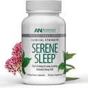 Nutriceutiques américains - Serene Sleep Aid - avec la mélatonine et le magnésium - Tous les soins naturels pour adultes - Longue durée - 60 capsules - 30 jours d'approvisionnement