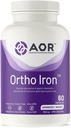 AOR, Ortho Iron, soutient l'absorption du fer et la tolérance gastrique, saine formation de globules rouges, supplément alimentaire, végétarien, 60 portions (60 capsules).