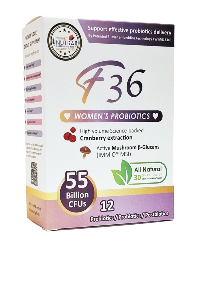 Probiotiques pour les femmes 55 milliards CFU – Santé vaginale et digestive, soutien immunitaire, sommeil et équilibre PH – avec canneberge, β-Glucan, prébiotiques et postbiotiques – une fois par jour Capsule - 30 capsules