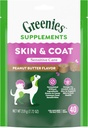 Greenies Soins sensibles Supplément de peau et de manteau pour chiens avec huile de poisson pour chiens Supplément de formule de chien sans poulet, goût de beurre d'arachide, 40-Count Soft Chews