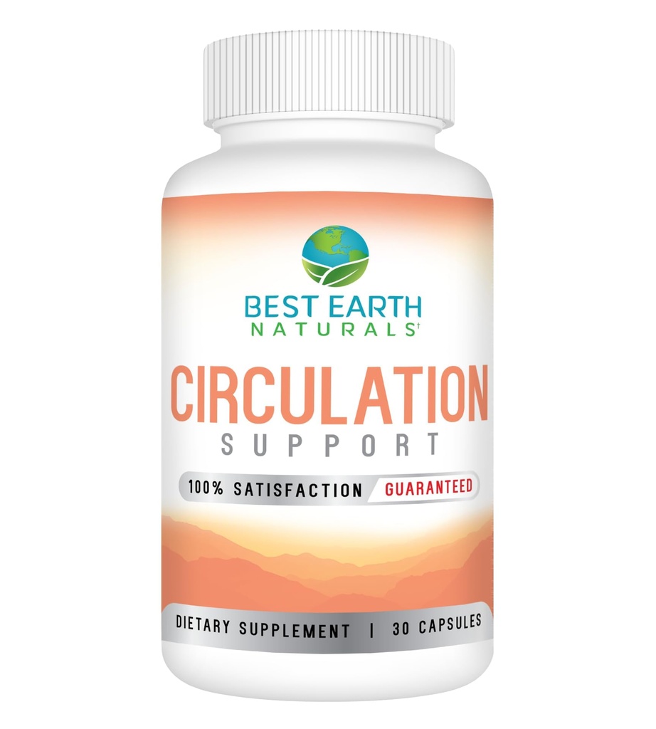 Meilleur supplément de circulation Earth Naturals - Formule équilibrée pour un support circulatoire optimal - 30 capsules (30 jours d'approvisionnement)