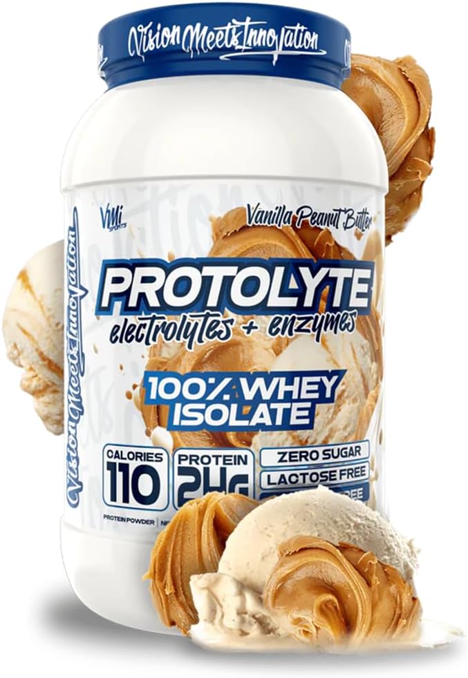 VMI Sports de VMI ProtoLyte Whey Isolate Protein Powder de faible teneur en calories Whey pour la perte de poids et le gain de muscle.
