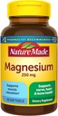 Nature Made Magnésium 250 mg, suppléments de magnésium pour les hommes et les femmes, soutien pour la santé musculaire, cardiaque, osseuse et nerveuse, 90 Softgels, 90 jours d'approvisionnement