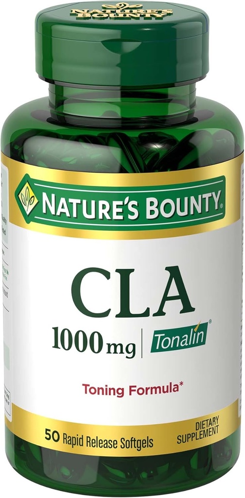 Pilules de tonaline de la nature et complément alimentaire, régime alimentaire et soutien corporel, 1000 mg, 50 softgels à libération rapide