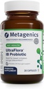 Métagène UltraFlora IB Probiotic - Soulagement de la détresse intestinale occasionnelle* - Probiotiques pour la santé digestive* - Anti-Bloat pour les hommes et les femmes* - 60 milliards CFU - Non-OGM, sans gluten - 30 capsules