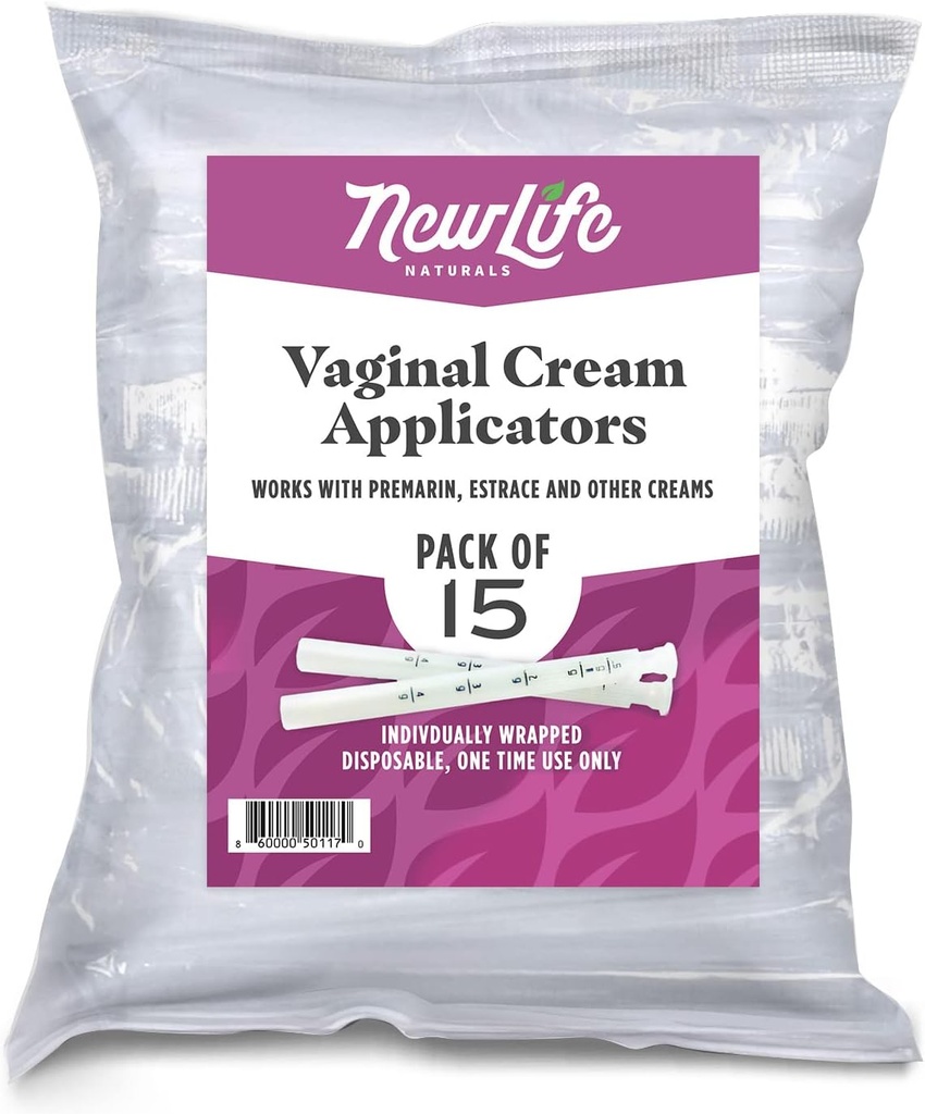 Applicateurs jetables de crème vaginale en plastique Hygienic Threaded Injector Applicator Preseed Estrace Produits de crème OTC Posologie Marquages- 15 Pack