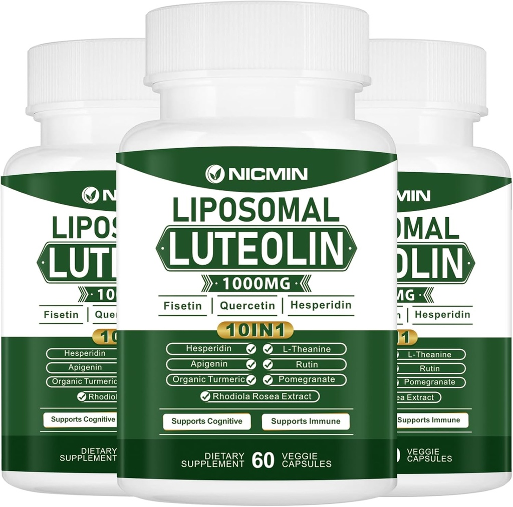 1000MG Lutéoline liposomique, absorption maximale, supplément de lutéoline potent 180 capsules