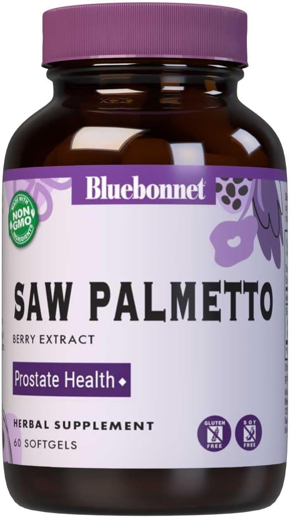 Supplément d'extrait de baie de Palmetto de BlueBonnet Extra Strength Saw, 60 comte