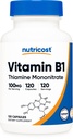 Nutricost Vitamine B1 (Thiamine) 100mg, 120 Capsules - Sans gluten et sans OGM
