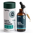 Holistiq Huile de graines noires gouttes pressées à froid biologique de 3 % de thymoquinone, non-OGM et végétalien de l'huile de Nigella de cumin noir pressé à froid pour le soutien immunitaire, Aceite de Comino Negro - gouttes, 100 mL