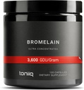Bromélain ultra-haute résistance 500mg - 3600 GDU/gram - hautement concentré et biodisponible - Formule testée par une tierce partie - 120 Capsules végétariennes - 120 portions par contenant - Supplément bromélain