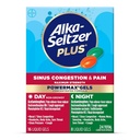 Alka-Seltzer Plus Puissance maximaleMax Sinus Congestion & Pain Médecine, Jour + Gels liquides de nuit - Un soulagement puissant pour le froid et la grippe, + Congestion de Sinus pour les adultes et les enfants 12+ Années, 24 Nombre