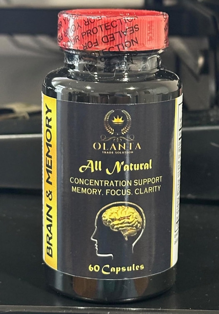 Pills de mémoire pour soutenir le cerveau - Suppléments de booster de mémoire avec Gingko Biloba, soutien Neurotransmetteur naturel, soutien vital du cerveau, soutien focus et apprentissage - 1 bouteille 60 capsules