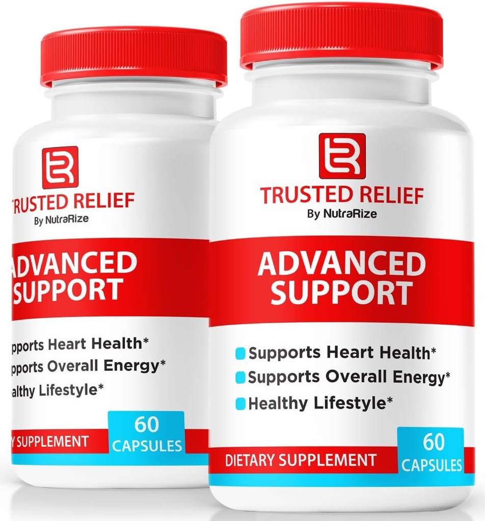 (2 Pack) Capsules de secours fiables, pilules de soutien complètes de TrustedRelief, toute la formule naturelle pour des niveaux stables et une circulation saine, Avis de supplément Premium (120 Capsules)