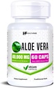 Healthfare Aloe Vera Capsules 40 000 mg 60 Pilules Vegan Leaf Aloe Vera Supplément d'extrait d'Aloe Vera Gut Health & Digestive Support.