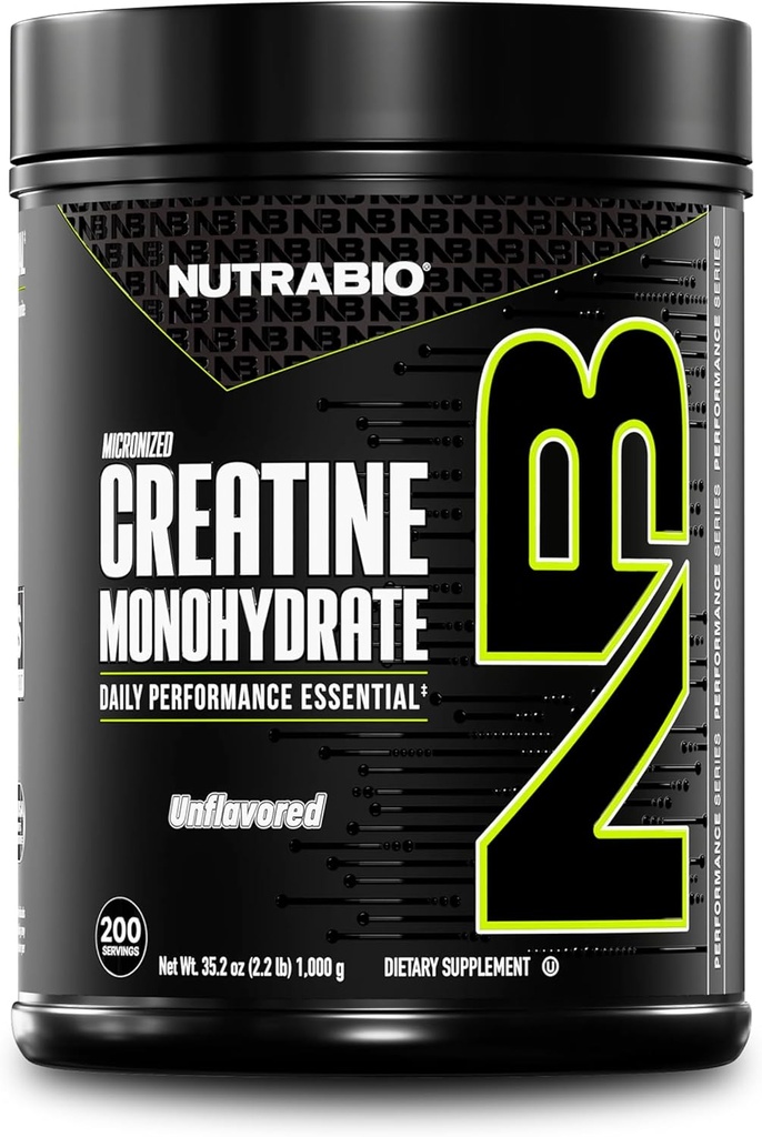 NutraBio Pure Micronized Creatine Monohydrate Powder Supplement, Unflavored, (1000 g) - Supports Bulk Muscle Energy, Recovery, and Strength - HPLC Tested Creatine Powder Supplement for Men and Women