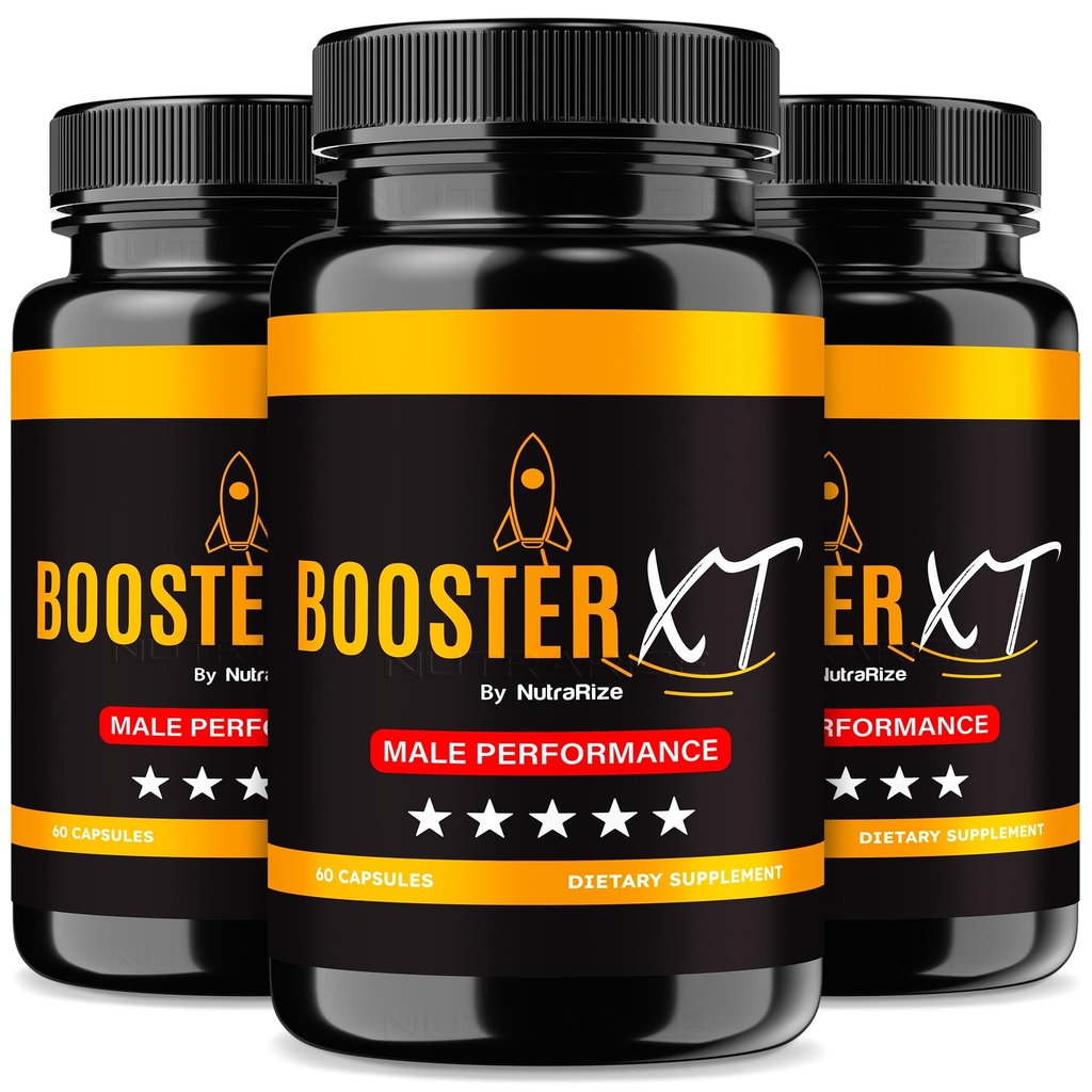 NutraRize (Pack of 3 Booster XT for Men, Male Enhancing Capsules, Premium Formula to Support Daily Energy & Peak Performance, Multivitamin Pills for Overall Health, Reviews (180 Capsules)