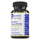 Premier Laboratoires de recherche : Suppléments Vitamine D3 + K2 - pour soutenir les os et favorise la santé cardiaque, sans gluten - 5000 UI de supplément végétalien - Qualité testée