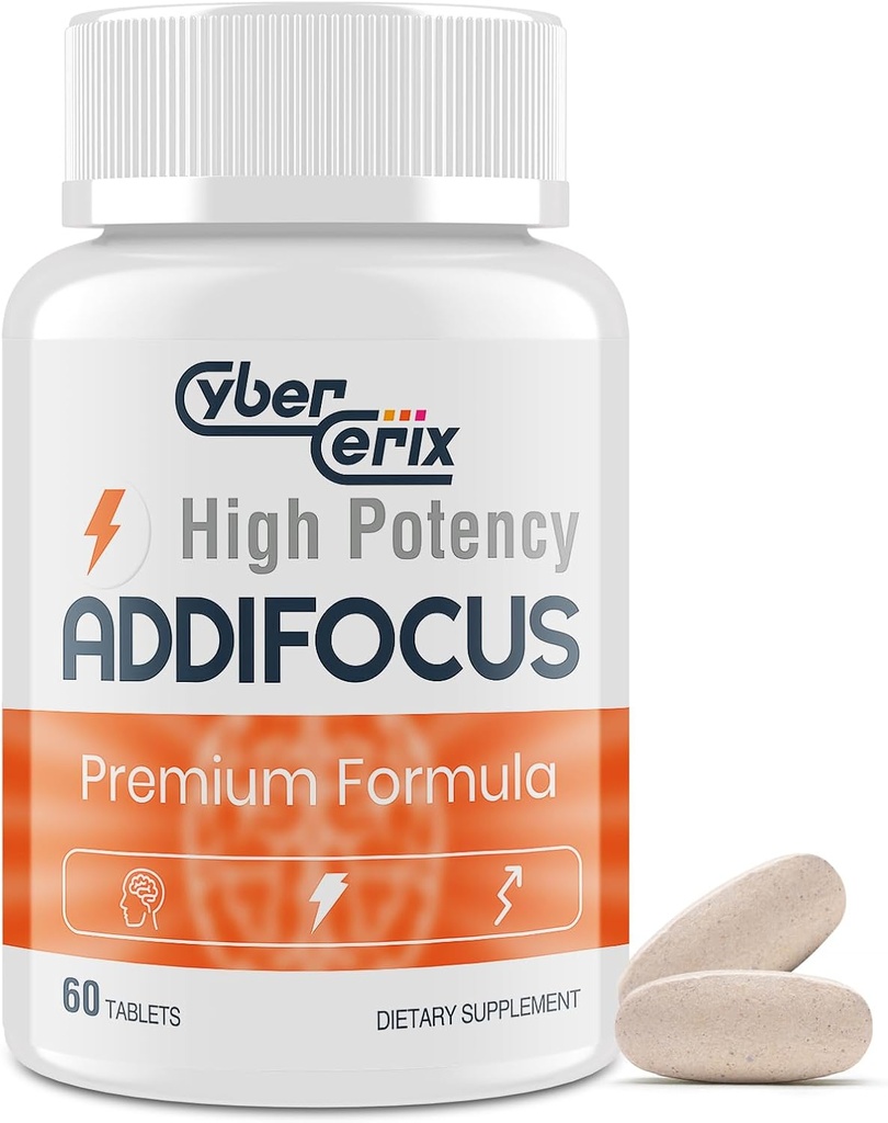 Supplément cerveau haute puissance pour mémoire et focus - Mélange de caféine naturelle avec vitamines, acides aminés et extraits de plantes - 60 comprimés