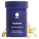 Ritual HyaCera Skin Supplément pour le soutien des rides, avec Hyabest® et Ceratiq® pour le soutien de l'hydratation de la peau, acide hyaluronique, glycolipides, céramides, sans gluten, sans OGM, essence de vanille, 30 jours d'approvisionnement