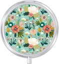 Pill Case, Mignon voyage Pill Box for Purse, Hydraure Proof Petit Porte-Médecine, Portable Pocket Medicine Organisateur Distributeur pour tenir les vitamines, Huile de foie de morue, Suppléments, Fleur verte