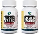 Amazing Herbs Whole Spectrum Black Seed Original Plain, Capsules végétariennes - Sans gluten, sans OGM, Nigella Sativa pressée froide aide à la santé digestive - 100 Comte, 475mg (2-pack)