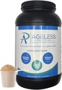 Poudre de lactosérum et peptides de collagène pour adultes matures. Soutient le renforcement musculaire et la santé articulaire avec 24g de protéines, créatine, HMB et vitamines (30 portions, chocolat)
