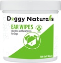 Wipes d'oreille de chien avec Aloe et Eucalyptus (100 comte) - Otic Cleanser pour chiens (Fabriqué aux États-Unis) (Wipes 100ct avec Aloe et Eucalyptus)