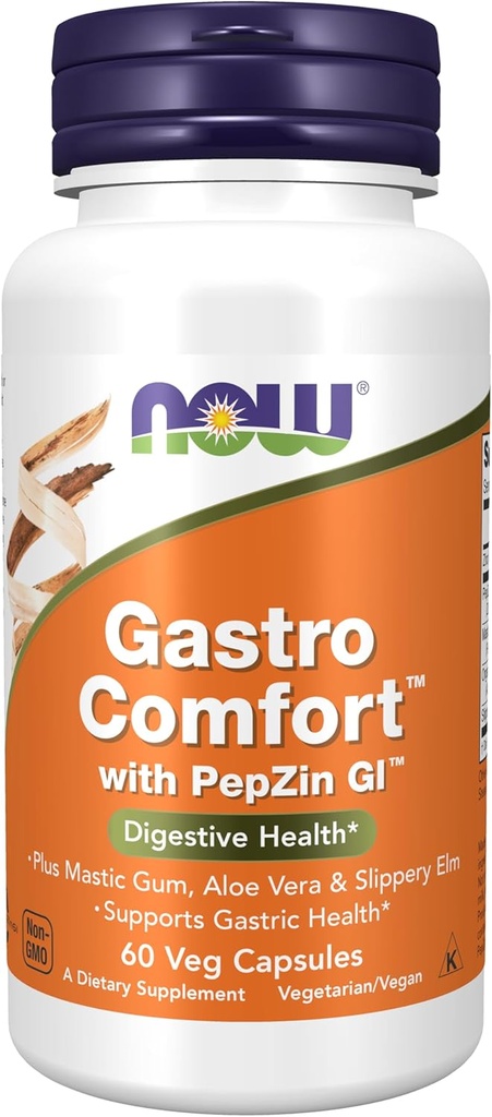 Nourriture Suppléments, Gastro Comfort, plus Gum mastique, Aloe Vera et Elm slippery, 60 Capsules de Veg