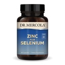 Dr. Mercola Zinc Plus Sélénium - Supplément mélange minéral - pour le soutien immunitaire, cérébral et respiratoire - Contient du chélate et du cuivre glyciné au zinc - sans OGM et sans gluten - 90 capsules (90 portions)