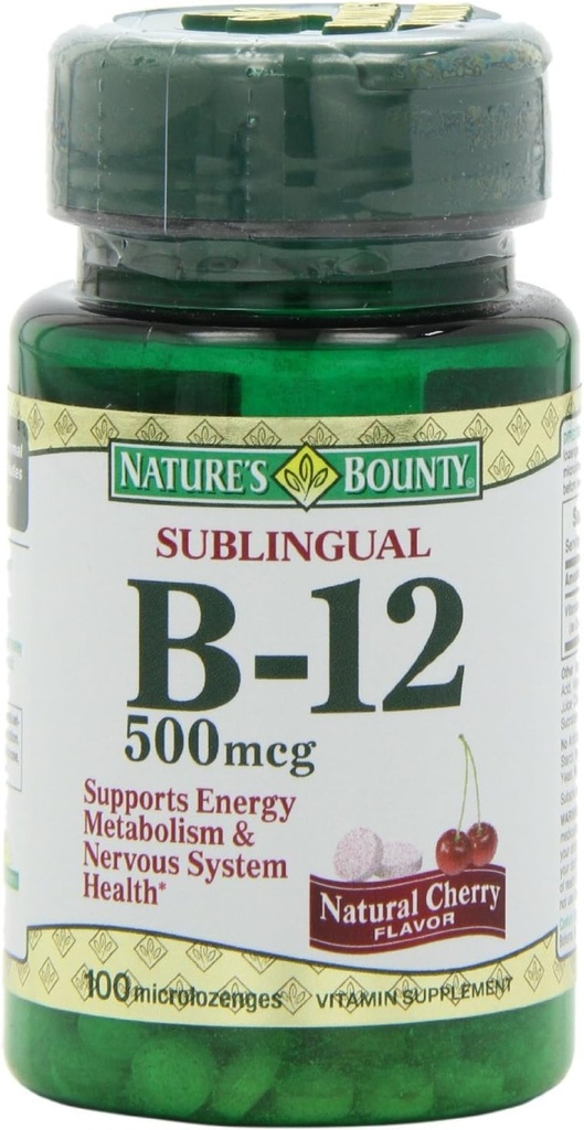 Nature's Bounty Vitamin B-12 500 mcg, 100 ea(Pack of 3)