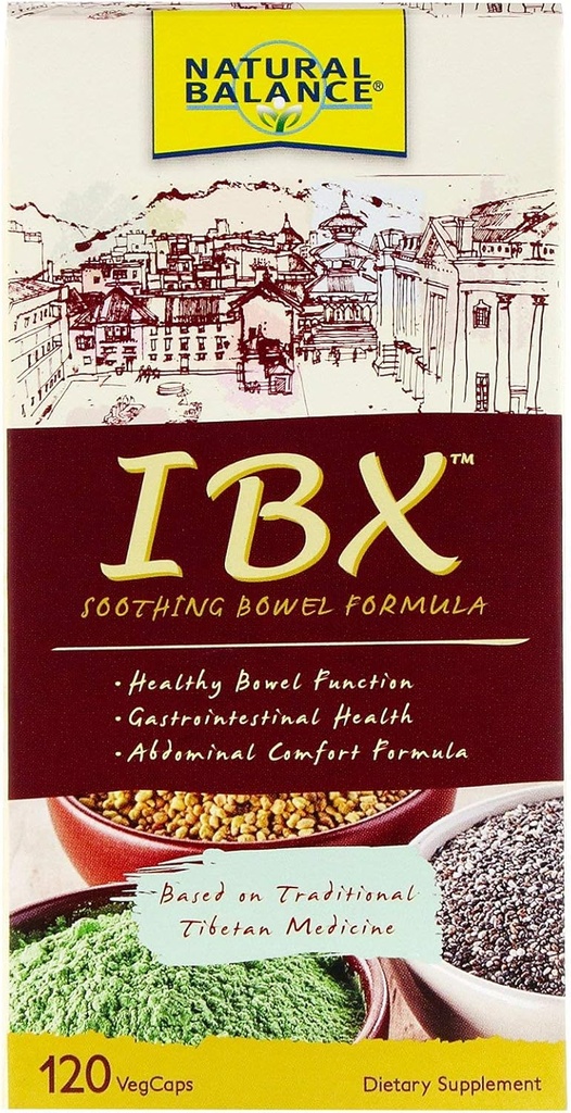 Balance naturelle IBX Formule apaisante Bowel, 120 VegCaps